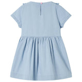 VidaXL Kinderkleid mit Rüschen 140 zartblau