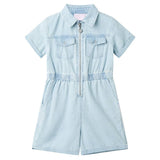 VidaXL Kinder-Strampler mit kurzen Ärmeln 92 Soft Blue