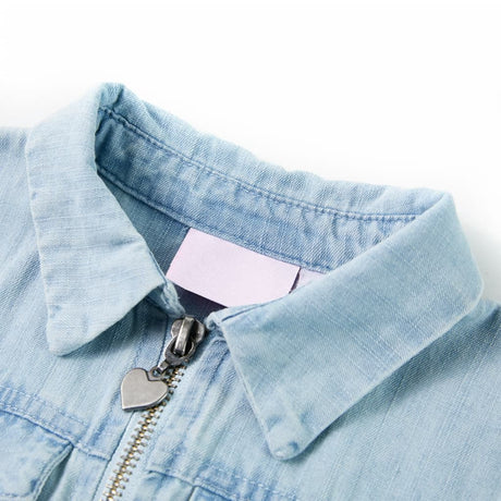 Vidaxl Kinder-Strampler mit kurzen Ärmeln 128 Soft Blue