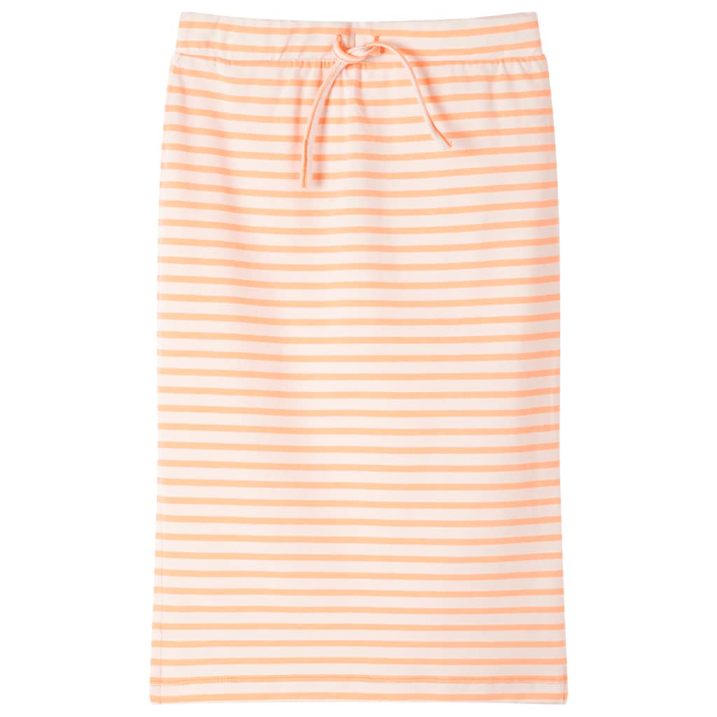 VidaXL Kinderrock gerade mit Streifen 116 fluoreszierendes Orange