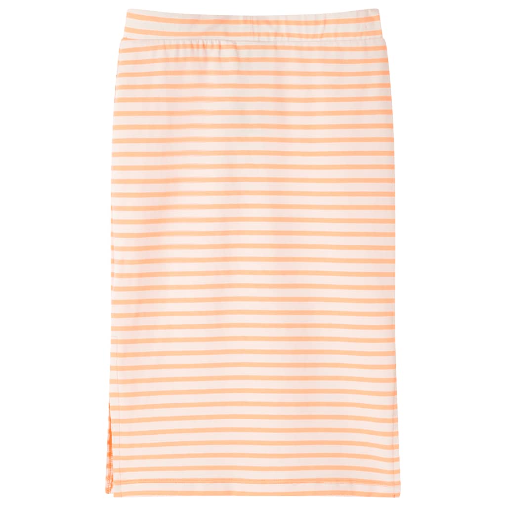 VidaXL Kinderrock gerade mit Streifen 116 fluoreszierendes Orange