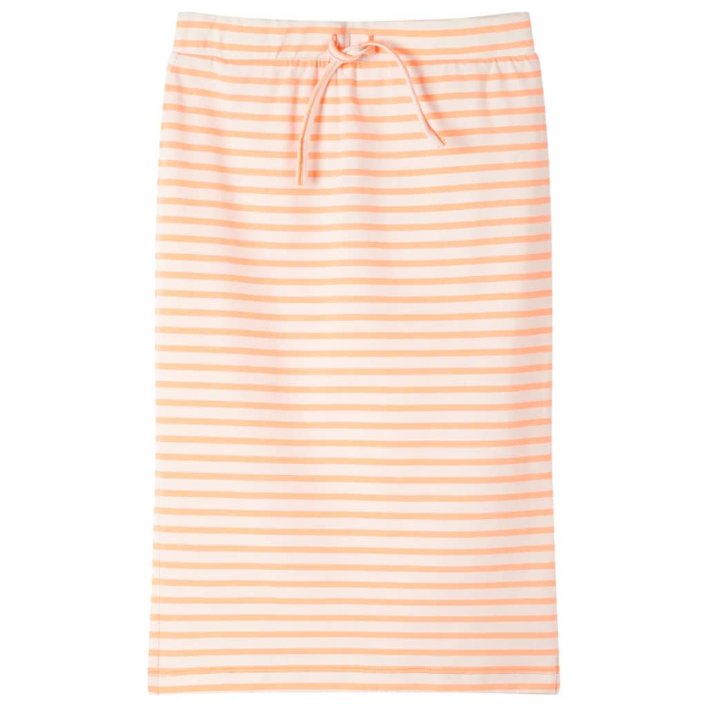 VidaXL Kinderrock gerade mit Streifen 128 fluoreszierendes Orange