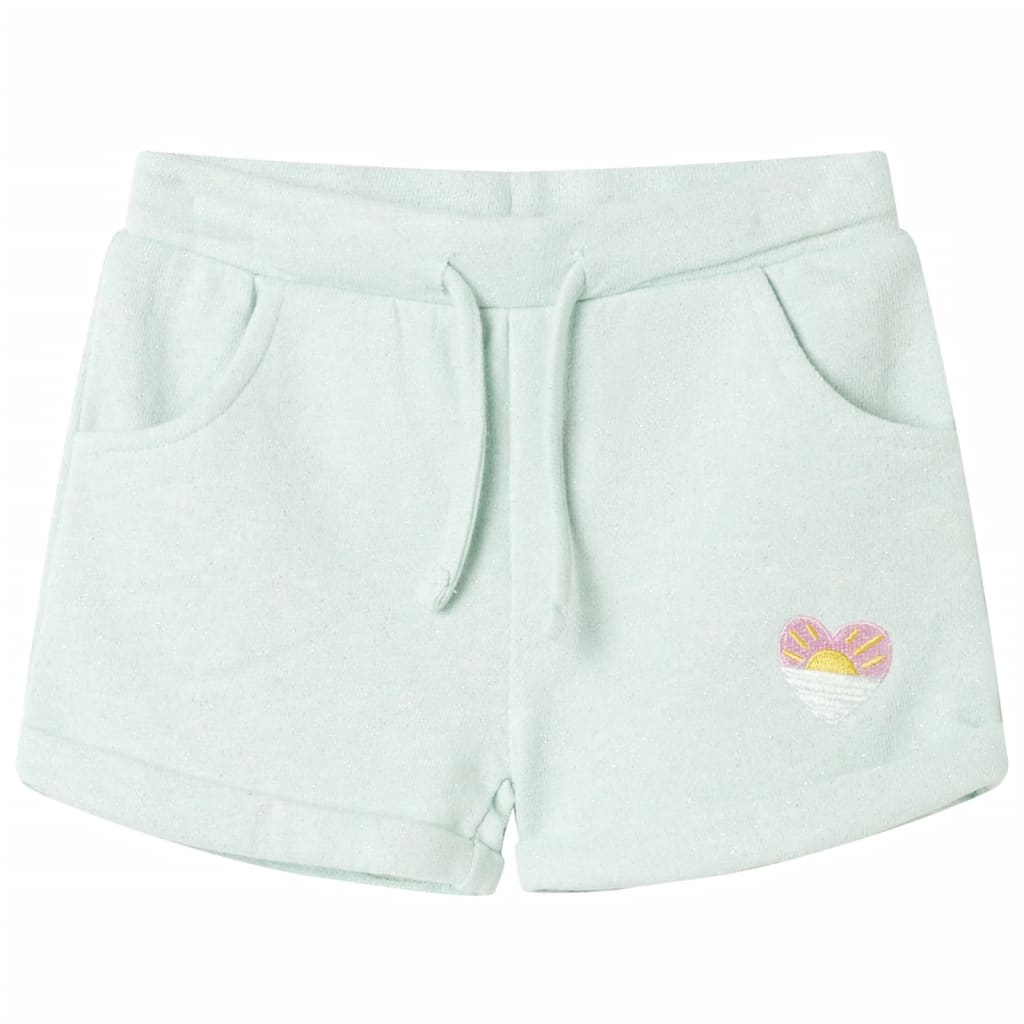 Vidaxl kindershorts met trekkoord 140 gemengd lichtmintkleurig