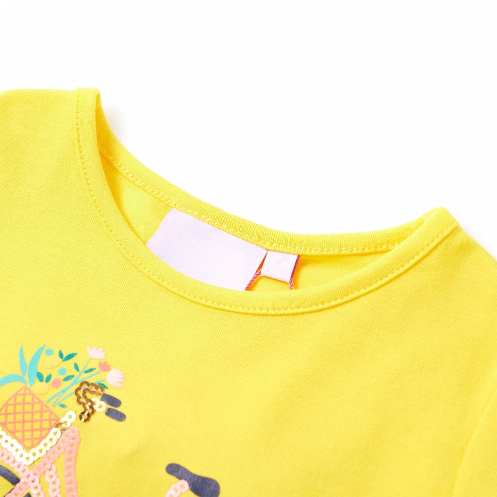 Vidaxl kindershirt 104 geel