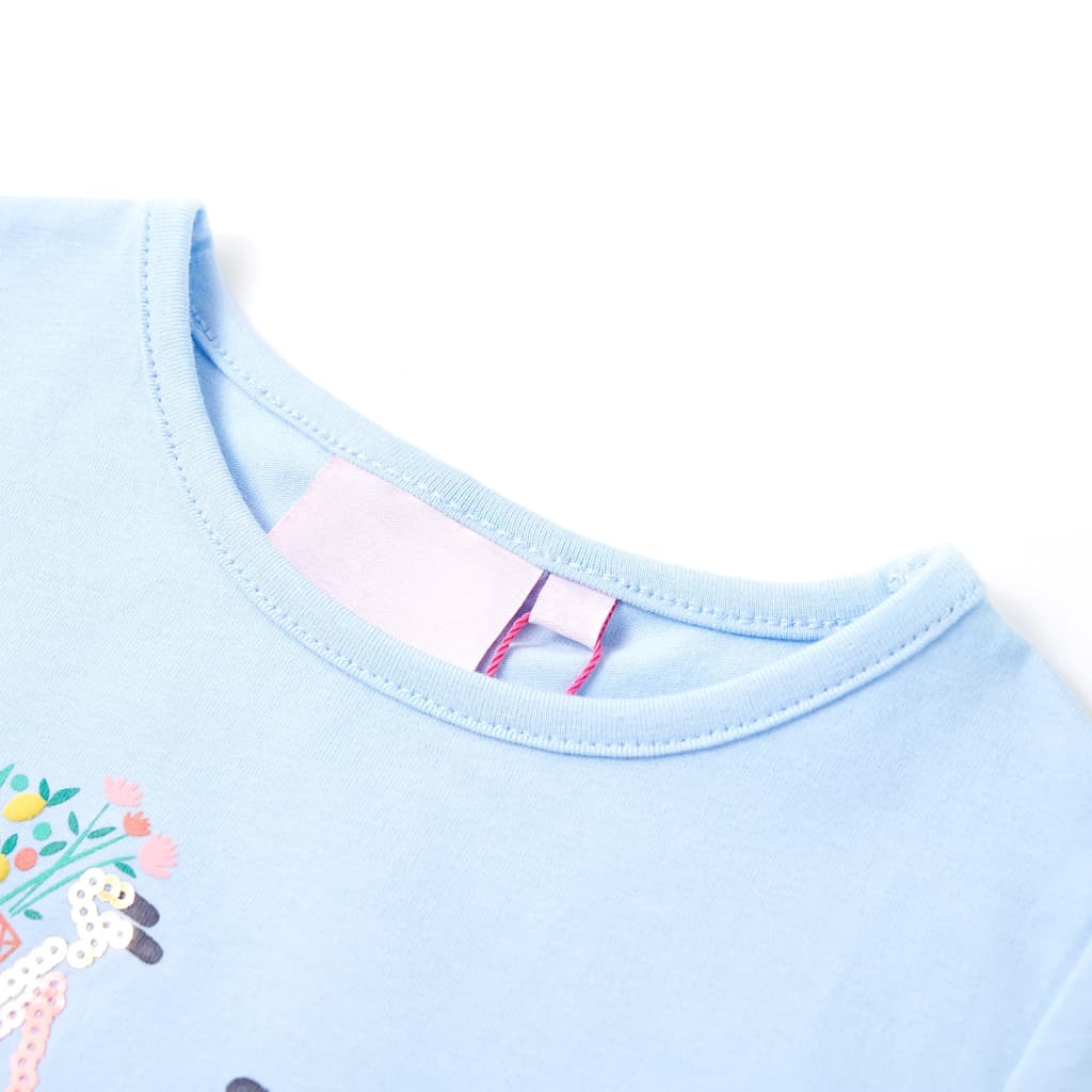Vidaxl kindershirt 128 lichtblauw