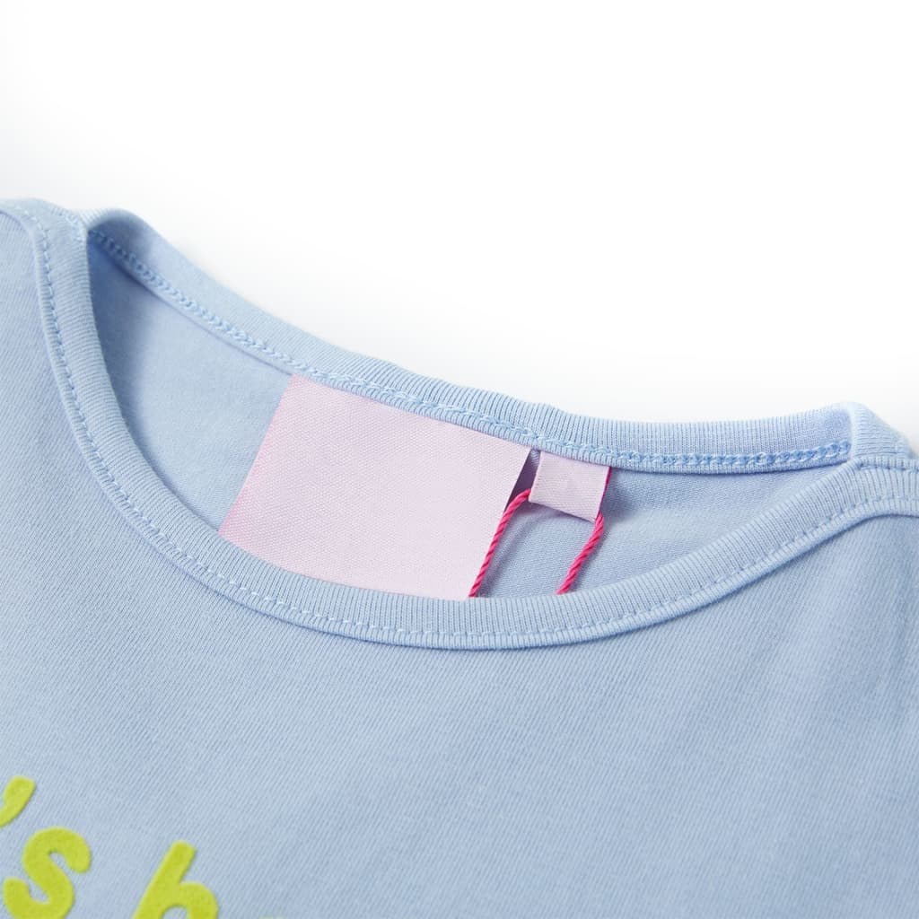 Vidaxl kindershirt 92 lichtblauw
