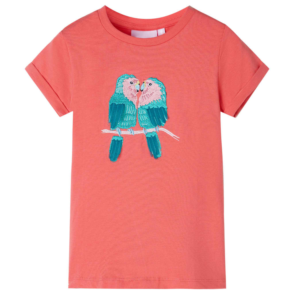 Vidaxl kindershirt 116 koraalkleurig
