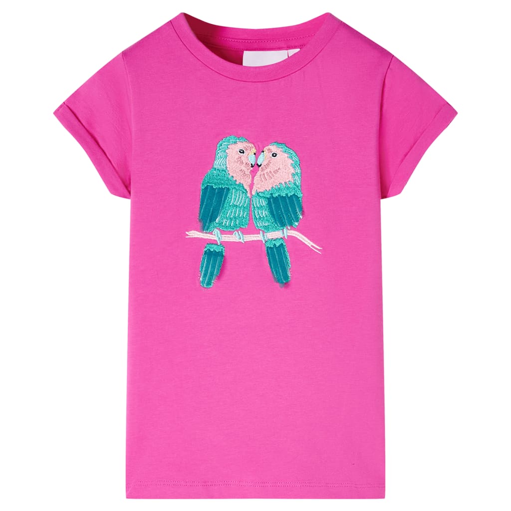 Vidaxl kindershirt 128 donkerroze