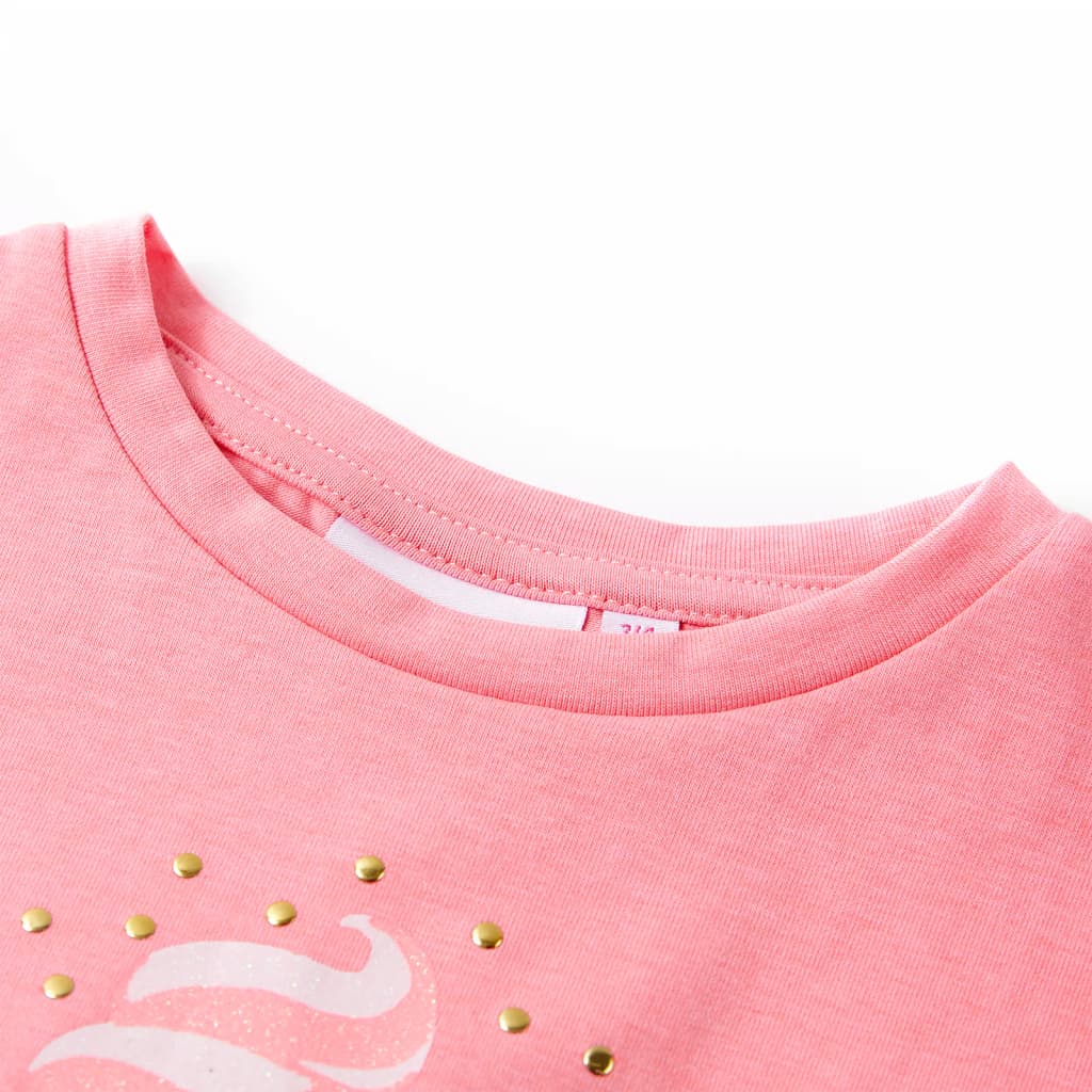 Vidaxl Kindershirt 140 fluoreszierendes leuchtendes Pink