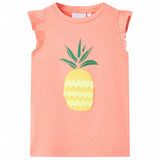 VidaXL Kindershirt 128 Neonkoralle