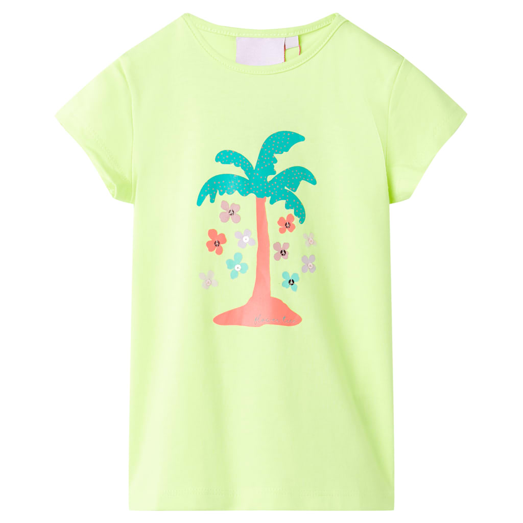 VidaXL Kindershirt 92 fluoreszierendes Gelb