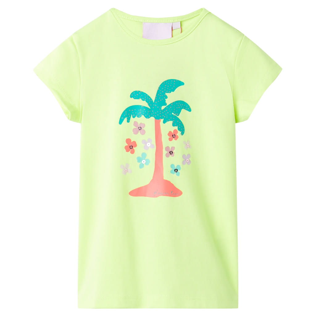 VidaXL Kindershirt 116 fluoreszierendes Gelb