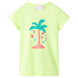 VidaXL Kindershirt 128 fluoreszierendes Gelb