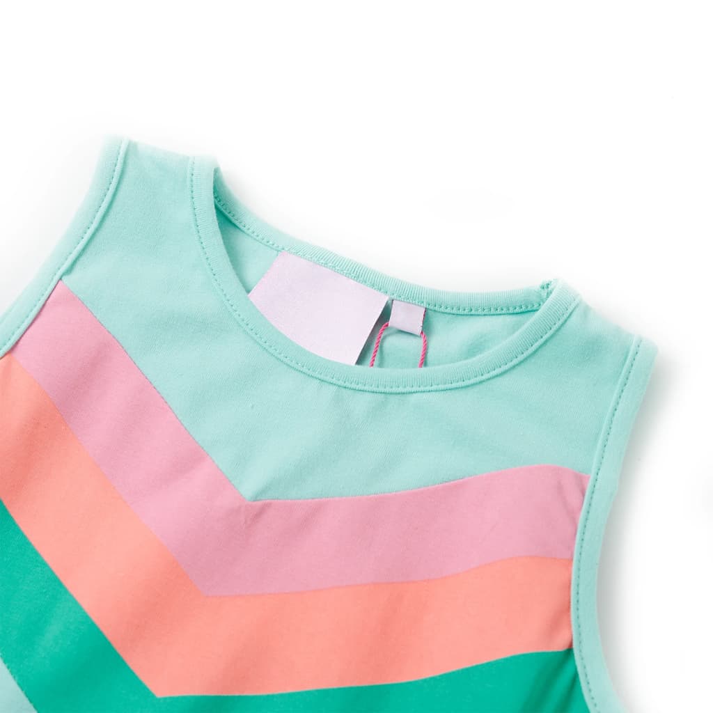 VidaXL Kinderkleid mit Kordelzug 104 helles Mint