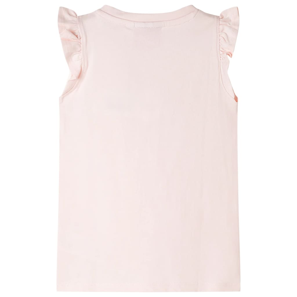VidaXL Kindershirt mit Rüschen an den Ärmeln 128 zartrosa