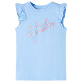 VidaXL Kindershirt mit Rüschen an den Ärmeln 116 Hellblau