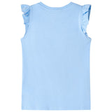 VidaXL Kindershirt mit Rüschen an den Ärmeln 116 Hellblau