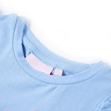 VidaXL Kindershirt mit Rüschen an den Ärmeln 128 Hellblau
