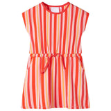 VidaXL Kinderkleid mit Kordelzug 92 Rosa und Rot