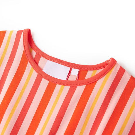 VidaXL Kinderkleid mit Kordelzug 140 Rosa und Rot