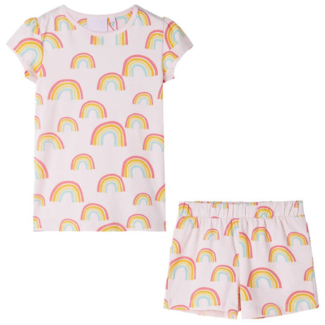 VidaXL Kinderpyjama mit kurzen Ärmeln 128 Zartrosa