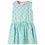 VidaXL Kinderkleid mit Kordelzug 128 Hellmint