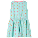 VidaXL Kinderkleid mit Kordelzug 128 Hellmint