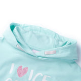 VidaXL Children's sweater with hood 104 light sea blue