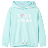 VidaXL Kinderpullover mit Kapuze 116 Hellseeblau