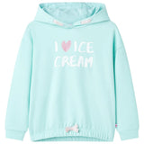 VidaXL Kinderpullover mit Kapuze 140 Hellseeblau