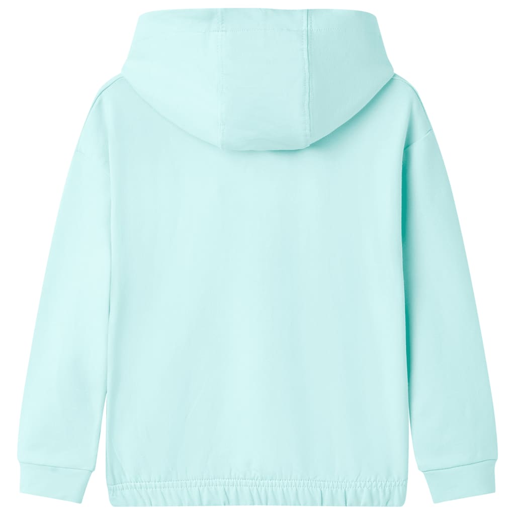 VidaXL Kinderpullover mit Kapuze 140 Hellseeblau