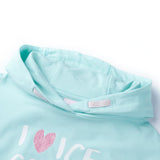 VidaXL Kinderpullover mit Kapuze 140 Hellseeblau