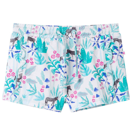 VidaXL Kindershorts mit Kordelzug 140 Ecru und dunkles Mint