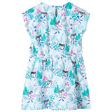 VidaXL Kinderkleid 92 Ecru und dunkles Mint