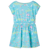VidaXL Kinderkleid 116 helles Meerblau