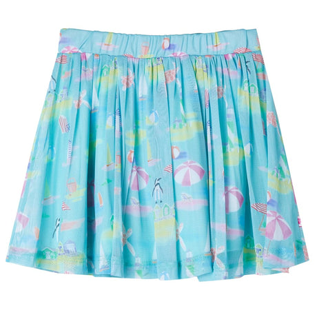 VidaXL Kinderrock Plissee 128 Hellseeblau