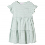 VidaXL Kinderkleid mit Rüschen an den Ärmeln 92 Mint
