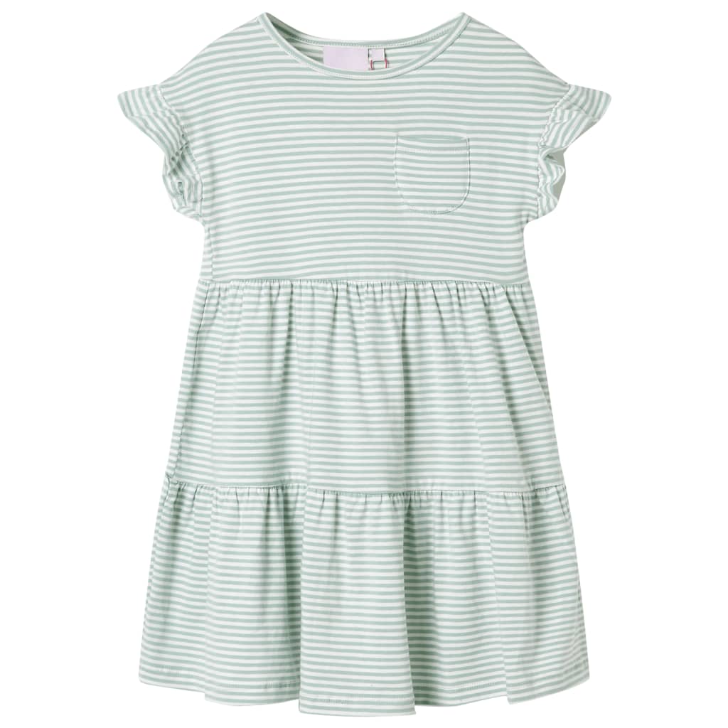 VidaXL Kinderkleid mit Rüschen an den Ärmeln 104 Mint