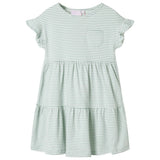 VidaXL Kinderkleid mit Rüschen an den Ärmeln 104 Mint