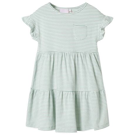 VidaXL Kinderkleid mit Rüschen an den Ärmeln 104 Mint