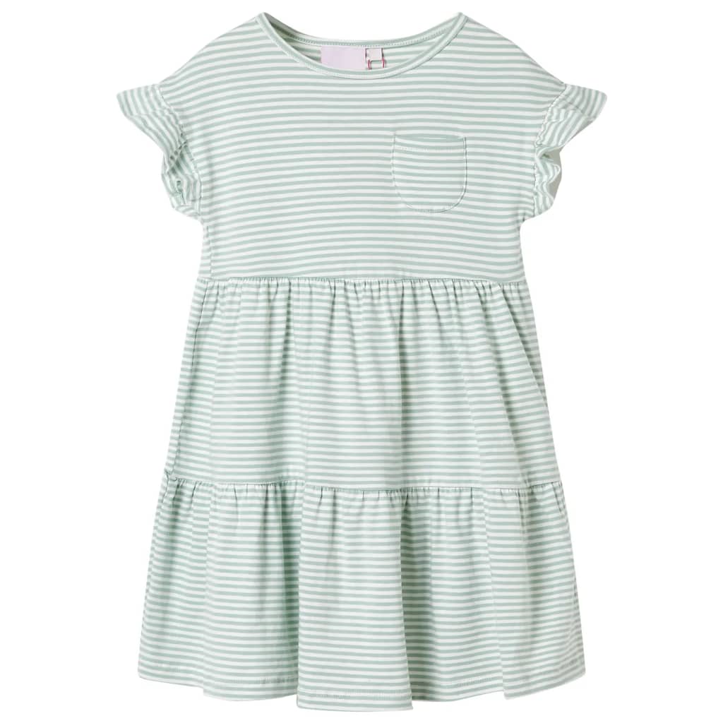 VidaXL Kinderkleid mit Rüschen an den Ärmeln 140 Mint