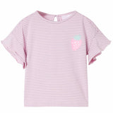 VidaXL Kindershirt mit Ärmeln mit Rüschen 128 Flieder