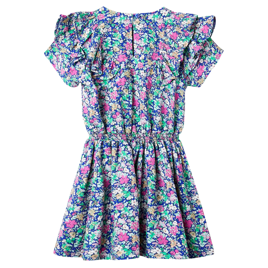 VidaXL Kinderkleid mit Rüschenärmeln 116 Kobaltblau