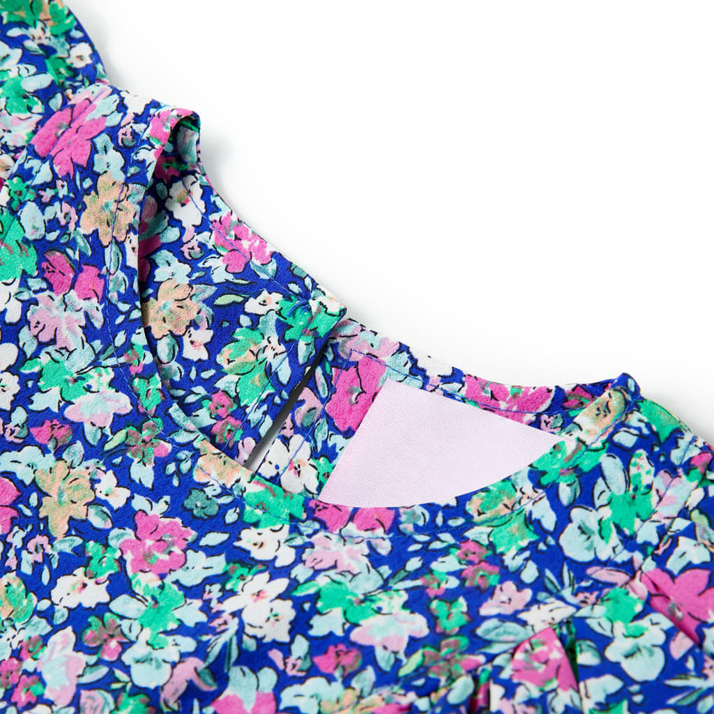 VidaXL Kinderkleid mit Rüschenärmeln 116 Kobaltblau