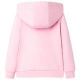 VidaXL Kinderstrickjacke mit Kapuze und Reißverschluss 92 leuchtendes Rosa