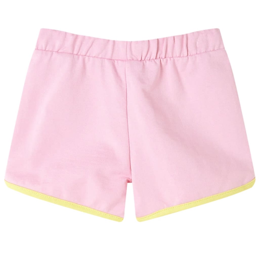VidaXL Kindershorts mit Paspelierung 104 leuchtendes Rosa