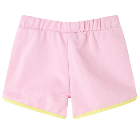 VidaXL Kindershorts mit Paspelierung 116 leuchtendes Rosa