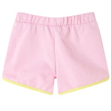 VidaXL Kindershorts mit Paspelierung 116 leuchtendes Rosa