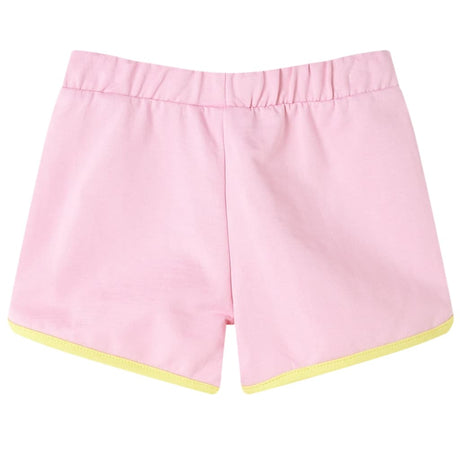 VidaXL Kindershorts mit Paspelierung 140 leuchtend rosa