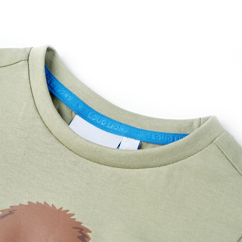 VidaXL Kindershirt mit kurzen Ärmeln 92 helles Khaki